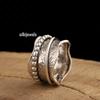 925 Sterling Silver Beautiful Design Boho Spinner Band Ring (6 US) view 2