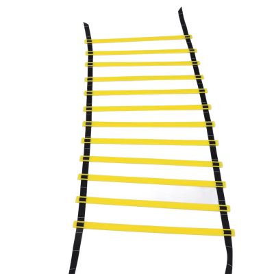 HUAOSN Agile Ladder, Speed Ladder Exercise Ladder for Soccer, Football Step Exercise Rope Ladder, Football Fitness Feet Practice with Carry Bag, Agile Exercise Speed Ladder, 6M 12 Rungs