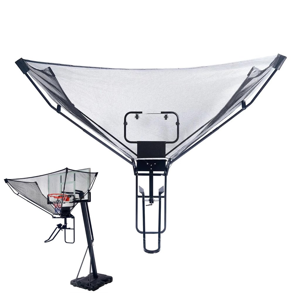 KEULEN Basketball Ball Return Accessory, Hanging Free Throw Training Ball Returner, Improves Training Efficiency and is Used for Single-Person Fixed-Point Simple Serving Practice