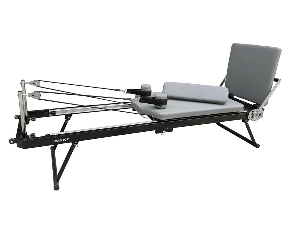 nexace 91" Pilates Reformer Machine Equipment with Spring for Home Workout,Foldable Reformer Pilates for Beginner ,Big Size