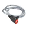 Alfa Cable Bike Lock with 3 Keys | 5 feet | High Security | 5 Variations | Used for Bike, e-Bike, Cupboard etc. (60 inches, Ring Silver) view 1