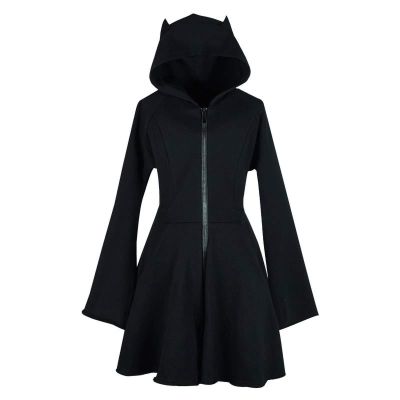 Cat Hoodie for Women Hooded Backwoods Hoodies Cat Ears Cute Pullover Sweatshirts for Women Kawaii Bunny Hoodie Flare Black