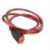 Alfa Cable Bike Lock with 3 Keys | 5 feet | High Security | Used for Bike, e-Bike, Cupboard etc. (60 inches, Ring Red) view 1