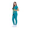 ACTIVE UNIFORMS Women's Essential Scrub Set Cool Stretch Jogger Scrub Top and Pant Nursing Uniform Clearance Workwear (Teal, 3X-Large) view 1