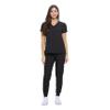 ACTIVE UNIFORMS Women's Essential Scrub Set Cool Stretch Jogger Scrub Top and Pant Nursing Uniform Clearance Workwear (Black, X-Small) view 2