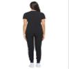 ACTIVE UNIFORMS Women's Essential Scrub Set Cool Stretch Jogger Scrub Top and Pant Nursing Uniform Clearance Workwear (Black, X-Small) view 3