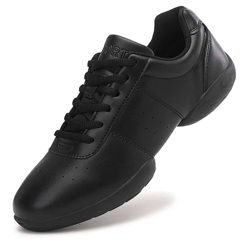 GlideMoves Women Black Tumbling Dance Cheer Shoes 10
