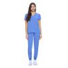 ACTIVE UNIFORMS Women's Essential Scrub Set Cool Stretch Jogger Scrub Top and Pant Nursing Uniform Clearance Workwear (Ceil Blue, XX-Large) view 2