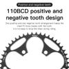 KTKEET 110/130BCD Chainring 36/38/40/42/44/46/48/50/52/54/56/58/60T Round Narrow Wide Chainring 5 Bolts Bicycle Chainwheel for 8-12 Speed Road Bike Folding Bicycle (Black,110BCD 38T) view 3