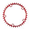 KTKEET 110/130BCD Chainring 36/38/40/42/44/46/48/50/52/54/56/58/60T Round Narrow Wide Chainring 5 Bolts Bicycle Chainwheel for 8-12 Speed Road Bike Folding Bicycle (Red,130BCD 38T) view 1