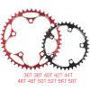 KTKEET 110/130BCD Chainring 36/38/40/42/44/46/48/50/52/54/56/58/60T Round Narrow Wide Chainring 5 Bolts Bicycle Chainwheel for 8-12 Speed Road Bike Folding Bicycle (Red,110BCD 44T) view 2