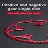 KTKEET 110/130BCD Chainring 36/38/40/42/44/46/48/50/52/54/56/58/60T Round Narrow Wide Chainring 5 Bolts Bicycle Chainwheel for 8-12 Speed Road Bike Folding Bicycle (Red,110BCD 44T) view 4