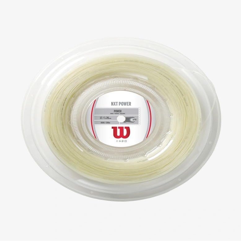 Wilson NXT Tennis String Reel 200M (Comfort, Control, Power) (NXT Power - Natural 17g (1.24mm))