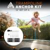 Trampoline Anchors High Wind Heavy Duty 12" Set of 6 with Straps, Drill Bit - Trampoline Anchor Kit - Trampoline Stakes Anchors High Wind - Ground Anchors - Trampoline Wind Stakes - Ground Stakes view 3