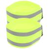 GOOHOCHY 2pcs Outdoor Reflective Leggings Running Leg Strap Fluorescent Wristband Safety Band Reflective Strips for Biking Night Visibility