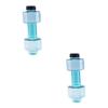 BESPORTBLE 2pcs Dumbbell Sports Water Bottle Plastic Fitness Bottle for Exercise Low Temperature Use -burst Design for Hydration and Strength Training Green view 1