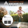 Trampoline Anchors High Wind Heavy Duty 12" Set of 8 with Straps, Drill Bit - Trampoline Anchor Kit - Trampoline Stakes Anchors High Wind - Ground Anchors - Trampoline Wind Stakes - Ground Stakes view 3
