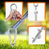 Earth Anchors - Heavy Duty Screw in Ground Stakes with Swing Carabiners - 12" Set of 4 with Drill Bit - Tent Stakes for Camping & Awning Canopy Anchor view 3