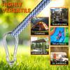 Earth Anchors - Heavy Duty Screw in Ground Stakes with Swing Carabiners - 12" Set of 4 with Drill Bit - Tent Stakes for Camping & Awning Canopy Anchor view 4