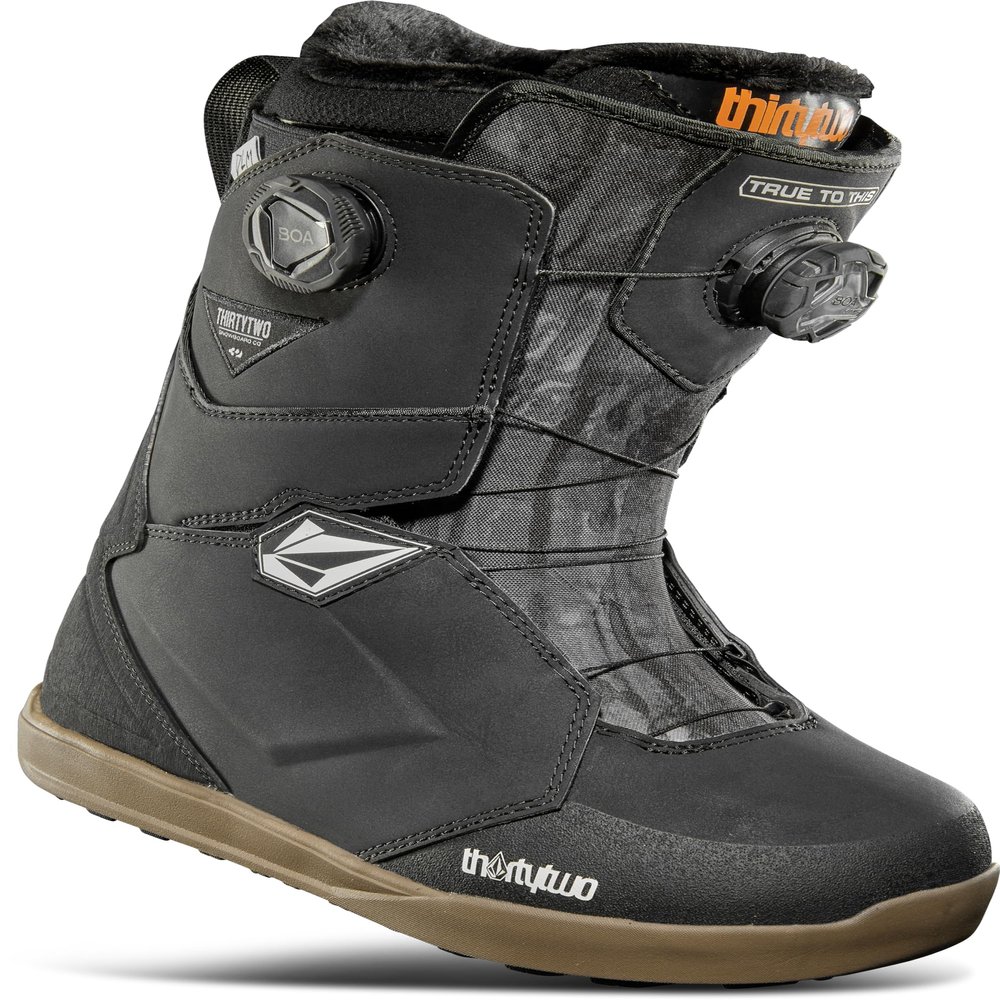 thirtytwo Women's Lashed W's X Volcom '24 Snow Boot, Black/Grey/Gum, 7