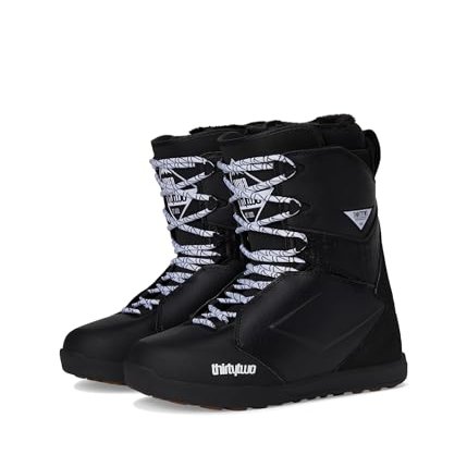 thirtytwo Women's Lashed W's '24 Snow Boot, Black/White/Black, 9