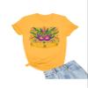 XX-Large Gold Mens Mardi Gras Mask with Beads Fun Gift Idea T-Shirt view 1