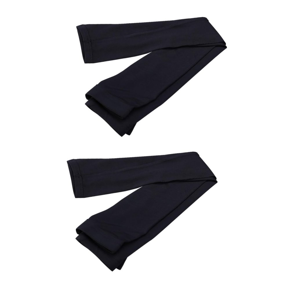 Mobestech 2pcs Cycling Leg Sleeves Uv Compression Support for Knee for Basketball Football and Outdoor Sports Black
