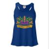 X-Large Royal Women Flowy Mardi Gras Mask with Beads Fun Gift Idea Sleeveless Tank Top T-Shirt view 1