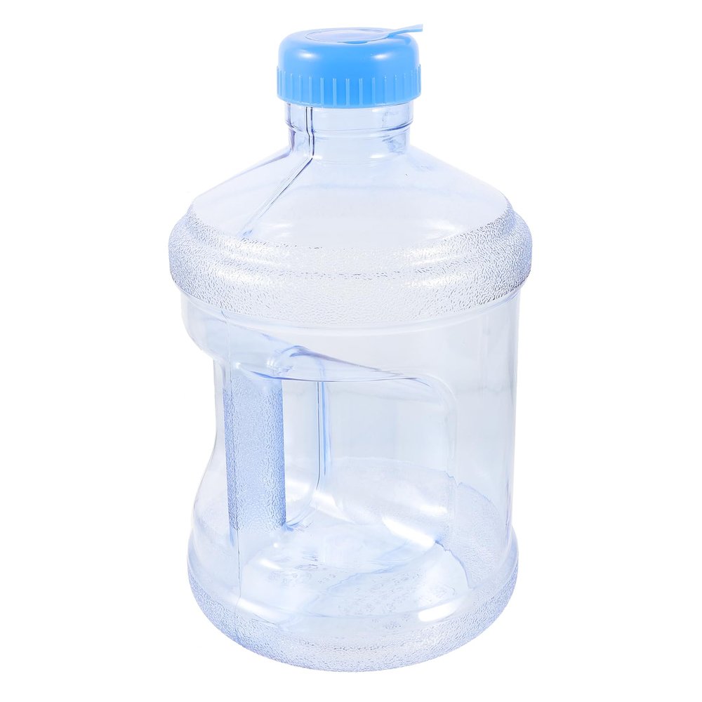 Kisangel 3 Liter Portable Water Jug with Lid and Handle Thick Mineral Water Storage Bucket for Camping Hiking Outdoor Activities