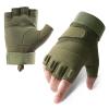 A Pair Outdoor Fingerless Gloves for Men Half Finger Tactical Gloves Combat Gloves Motorcycle Gloves with Hard Knuckle for Driving Cycling Shooting Hiking Hunting Climbing Airsoft Gloves 12CM 05 view 1