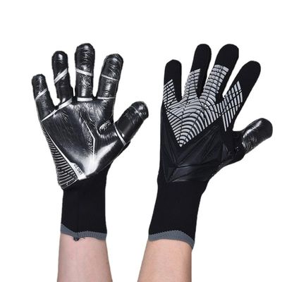 Froon Soccer Goalkeeper Gloves Goalie Training Gloves Strong Grip Anti-Slip and Breathable for Adults and Children (Black,9)