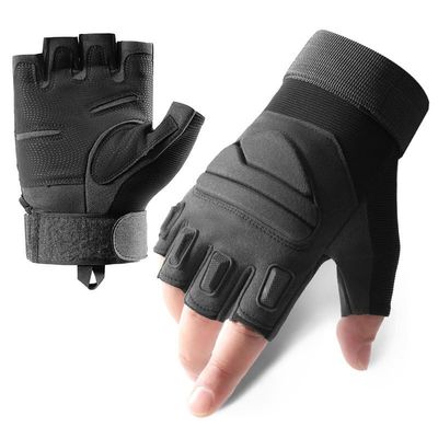 A Pair Outdoor Fingerless Gloves for Men Half Finger Tactical Gloves Combat Gloves Motorcycle Gloves with Hard Knuckle for Driving Cycling Shooting Hiking Hunting Climbing Airsoft Gloves 11CM 23