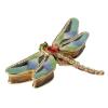 LiuliuBull Dragonfly Trinket Box, Hand Painted Enameled Crystals, Bejeweled Keepsake Metal Craft, Novelty Gifts view 2