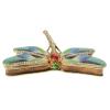 LiuliuBull Dragonfly Trinket Box, Hand Painted Enameled Crystals, Bejeweled Keepsake Metal Craft, Novelty Gifts view 3