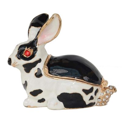 LiuliuBull Rabbit Trinket Box, Bunny Jewelry Organizers, Animals Figures, Creative Gift, Necklace Holder