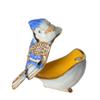 LiuliuBull Vintage Blue Jay Bird Jewelry Trinket Box for Ring, Metal Tabletop, Birthday Gift, Collectibles view 3