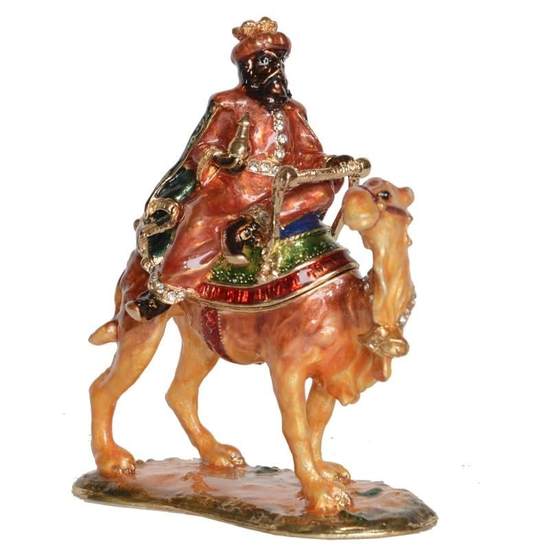 LiuliuBull Camel Trinket Box Animal Collectible Figurine Ornaments, Jewelry Ring Holder, Metal Souvenirs