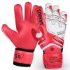PLbSe Soccer Goalkeeper Gloves Goalie Training Gloves Strong Grip Anti-Slip and Breathable for Adults and Children (Red,9) view 1