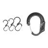 GEAR AID HEROCLIP Carabiner Clip and Hook (Medium, Small, Mini) for Camping, Backpack & HEROCLIP Carabiner Clip and Hook (Small) for Purse, Stroller, and Backpack, Stealth Black view 1