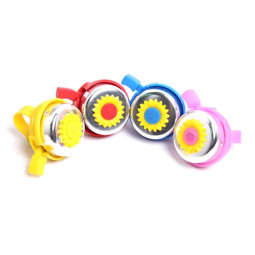 GANAZONO Sunflower Boys and Girls Bicycle Bell Lightweight Handlebar Cycling Ringer Horn for Boy Girl Yellow Random Middle Accent