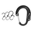 GEAR AID HEROCLIP Carabiner Clip and Hook (Medium, Small, Mini) & HEROCLIP Carabiner Clip and Hook (Large) for Camping, Backpack, Organization, and Garage, Stealth Black view 1