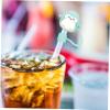 Ciieeo 4pcs Snug Straw Lids Straw Covers Caps for Home Decor Reusable Silicone Toppers view 2