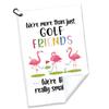 Rofiowa Polyester Cotton Blend Printed Golf Towel, Funny Flamingo Golf Accessory for Men Women, Golf Gift for Fan, Lover Birthday Gift view 1