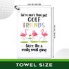Rofiowa Polyester Cotton Blend Printed Golf Towel, Funny Flamingo Golf Accessory for Men Women, Golf Gift for Fan, Lover Birthday Gift view 2