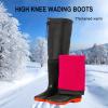 JCWGLY Hip Waders Warm Fishing Hip Waders Boots for Men Women, 60cm High Knee Hunting Wading Boots, Anti Slip and Durable (Color : Black, Size : 10.5) view 3