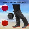 JCWGLY Hip Waders Warm Fishing Hip Waders Boots for Men Women, 60cm High Knee Hunting Wading Boots, Anti Slip and Durable (Color : Black, Size : 10.5) view 4
