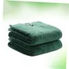 Yardwe 2pcs Hanging Towel Set Super Absorbent Microfiber Golf Towel Quick Drying Fleece for Beach Gym Camping Yoga Includes Storage Bag Green view 3