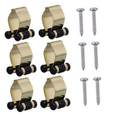 Yardwe 6pcs Wall Mount Fishing Rod Clamp Rod Holder for Boat Pole Rack Accessories