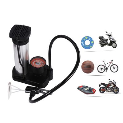 Yardwe Portable High-Pressure Foot Pump for Bikes Bicycle Tire Inflator for Mountain and Road Bikes Lightweight and Easy to Use for Outdoor Activities Silver