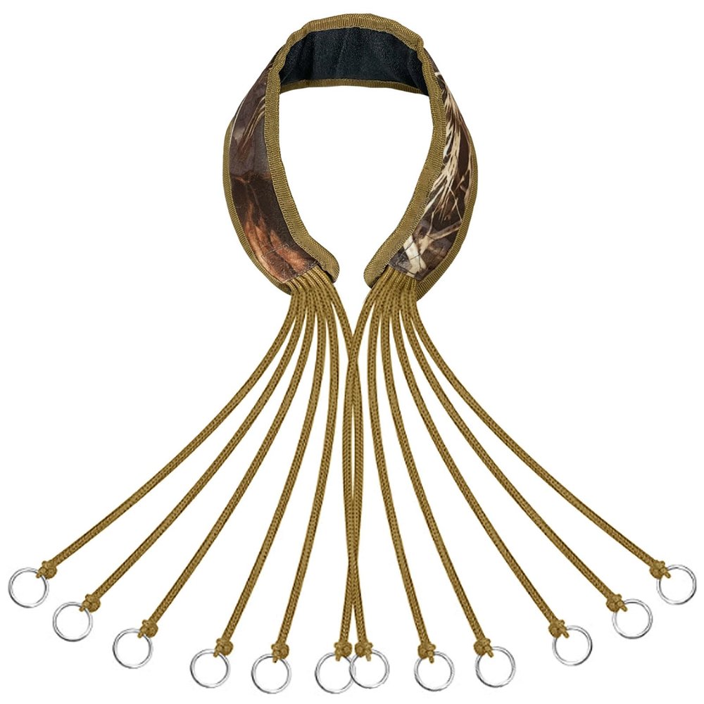 HOW'ON Waterfowl Hunting Game Carrier Duck Lanyard Slip Knot Carrier Bird Dove Strap 12 Drops Dead Leaves camo OneSize